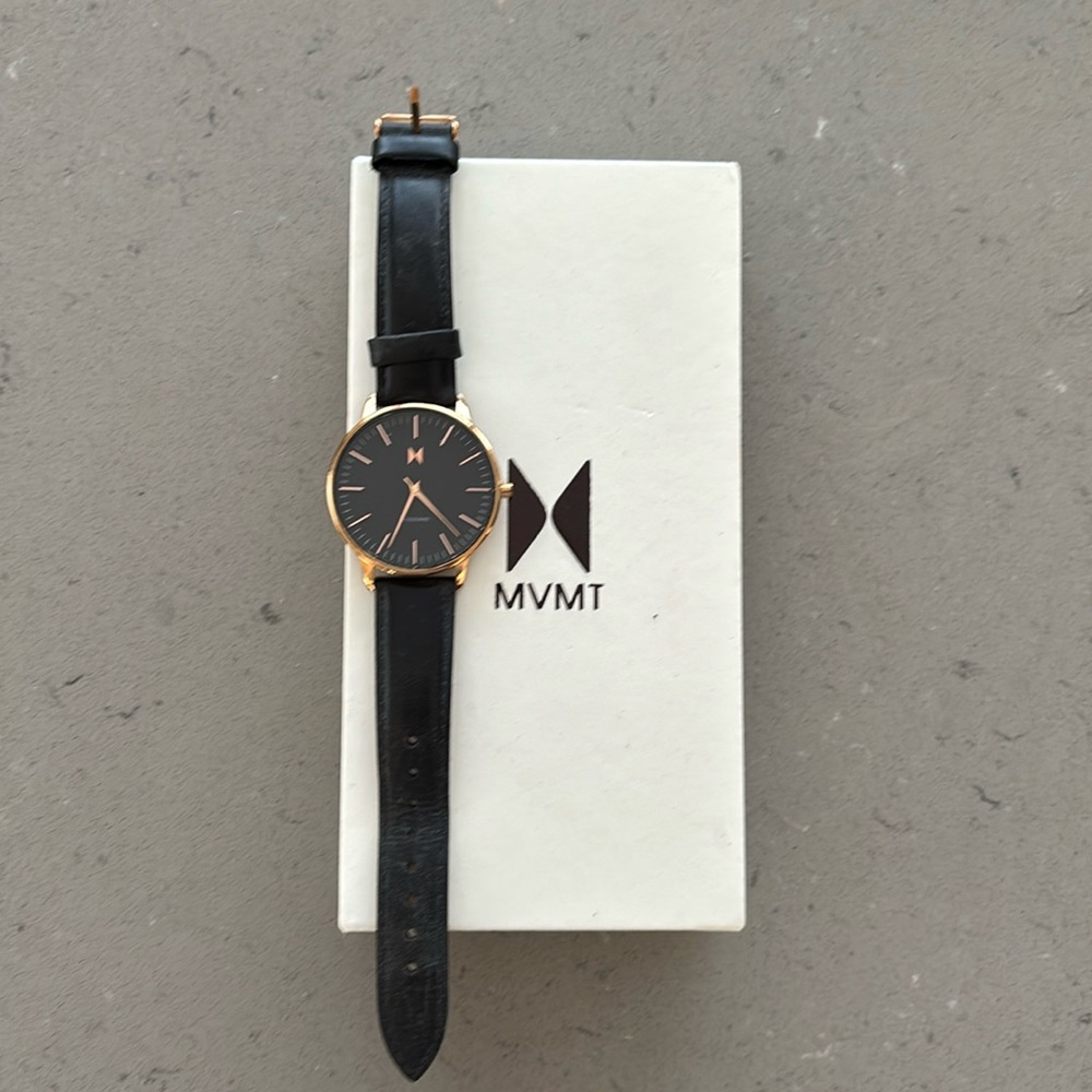 MVMT black rose gold watch, Santa Monica